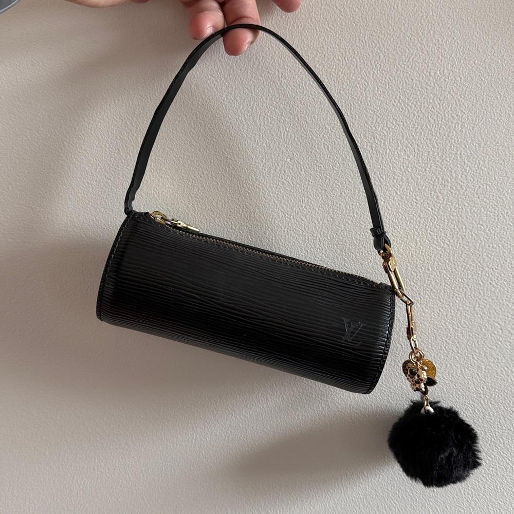 Louis Vuitton Black Epi Barrel Mini Bag with Gold Hardware
